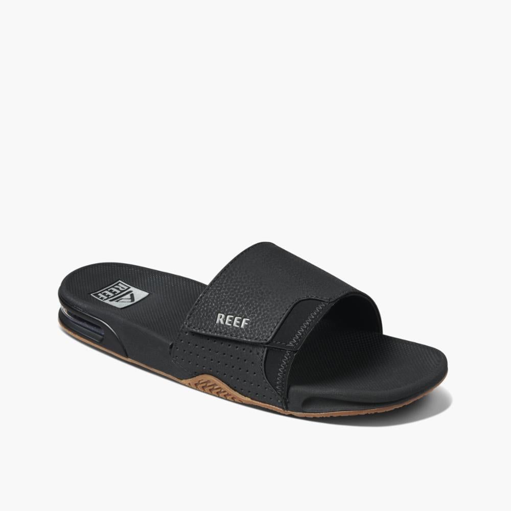 Reef Men FANNING SLIDE BLACK/SILVER sold by Rockport