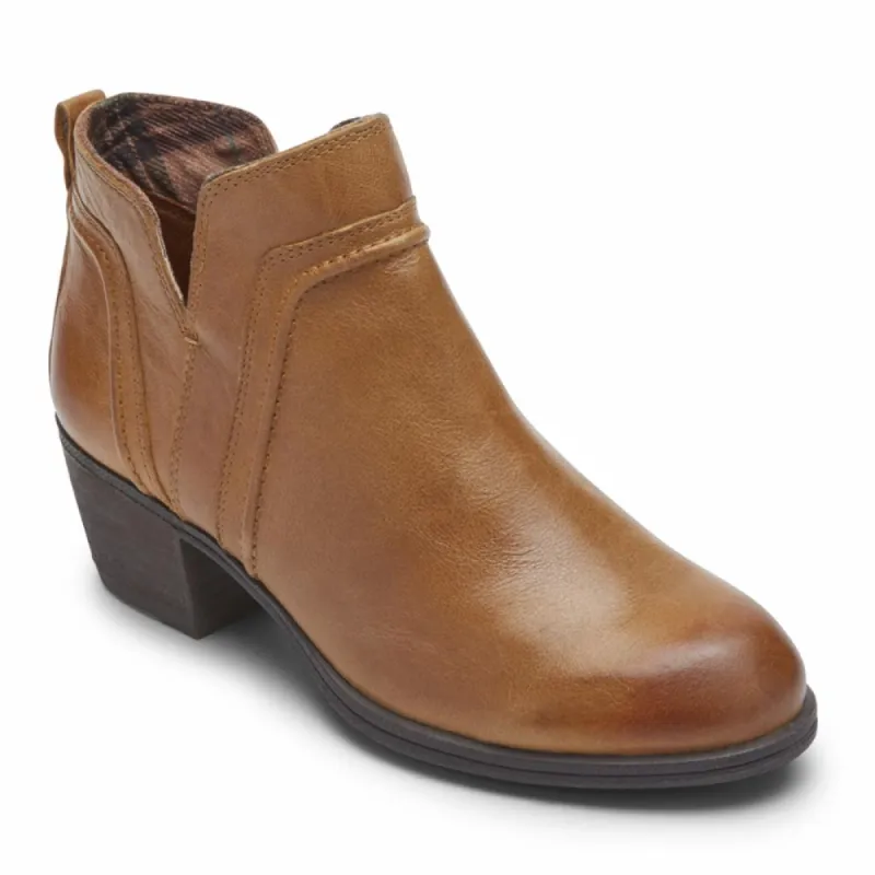 Cobb Hill ANISA VCUT BOOTIE YELLOW AMBER LEATHER made by Rockport