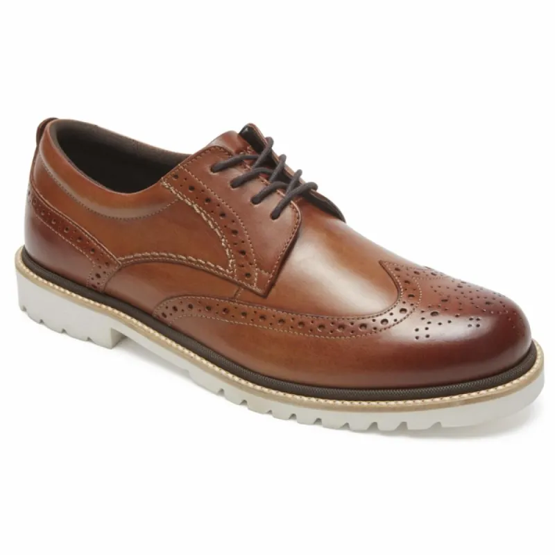 Rockport Men MARSHALL WING TIP COGNAC/LEATHER sold by Rockport