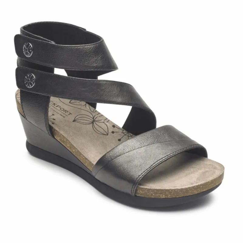 Cobb Hill SHONA ASYM CUFF BLACK/METALLIC sold by Rockport