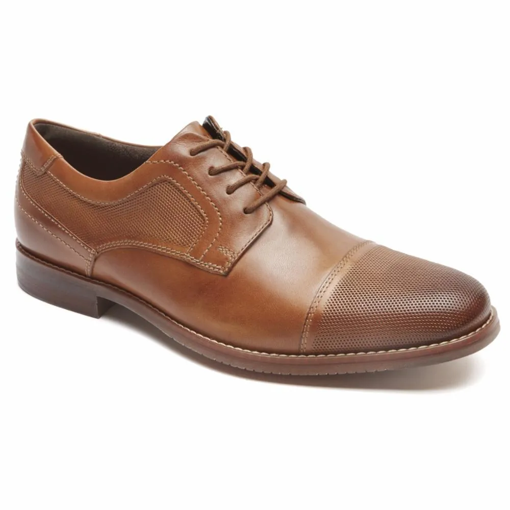 Rockport Men SAXXEN CAP BLUCHER COGNAC/LEATHER sold by Rockport