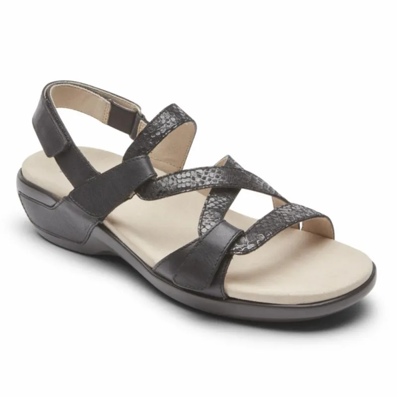 Aravon POWER COMFORT SANDALS STRAP SANDAL BLACK MULTI sold by Rockport