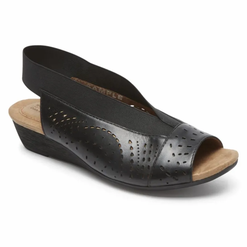 Cobb Hill JUDSON PEEP SLING BLACK/LEATHER sold by Rockport