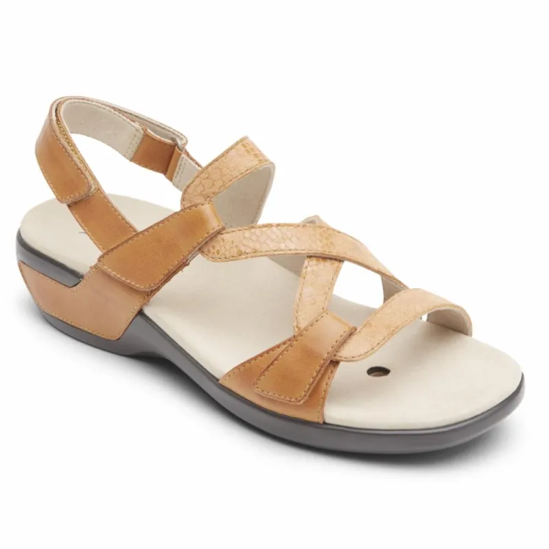 Aravon POWER COMFORT SANDALS STRAP SANDAL TAN MULTI sold by Rockport