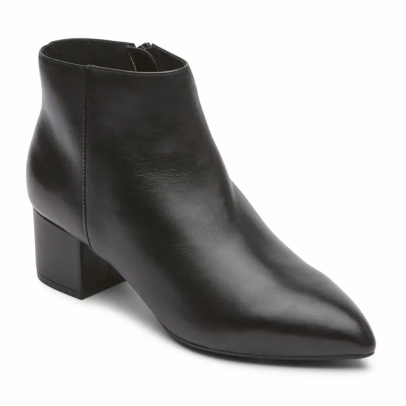 Rockport Women MILIA BLOCK MILIA BLOCK BOOTIE BLACK LTHR sold by Rockport