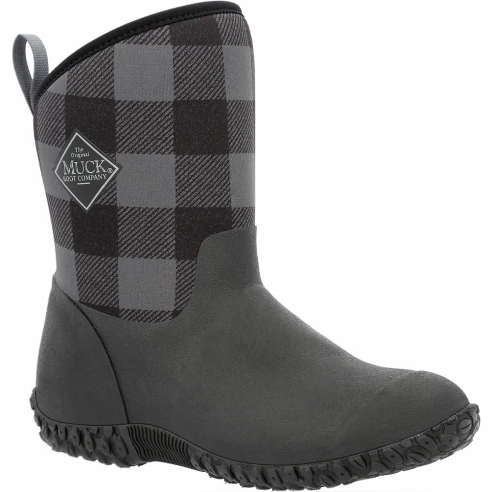 Muck Footwear Women MUCKSTER II MID FLEECE BLACK/GREYPLAID sold by Rockport product image thumbnail 3
