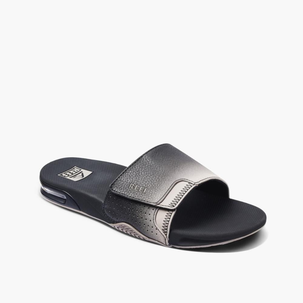 Reef Men FANNING SLIDE BLACK/TAUPE FADE sold by Rockport