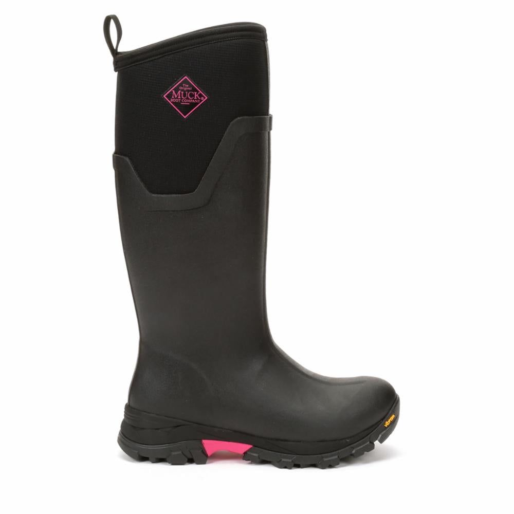 Muck Footwear Women ARCTIC ICE VIBRAM ARCTIC GRIP ALL TERRAIN TALL BLACK/HOTPINK sold by Rockport