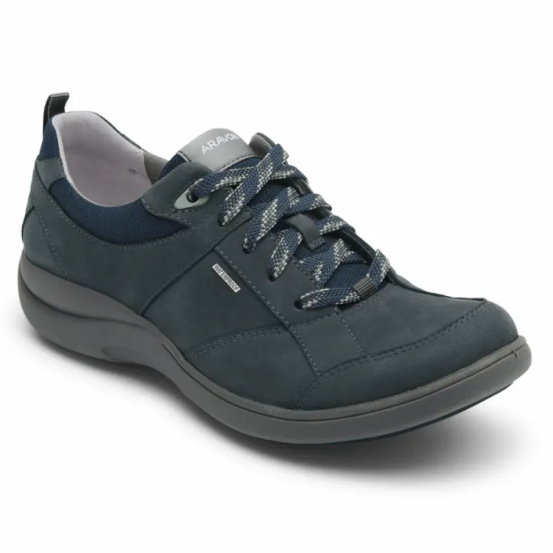 Aravon REV STRIDARC WATERPROOF WP TIE STONE BLUE sold by Rockport