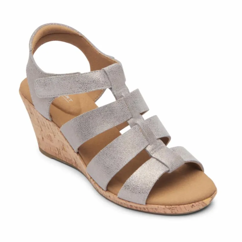 Rockport Women BRIAH NEW GLADIATOR TAUPE METALLIC LTHR sold by Rockport
