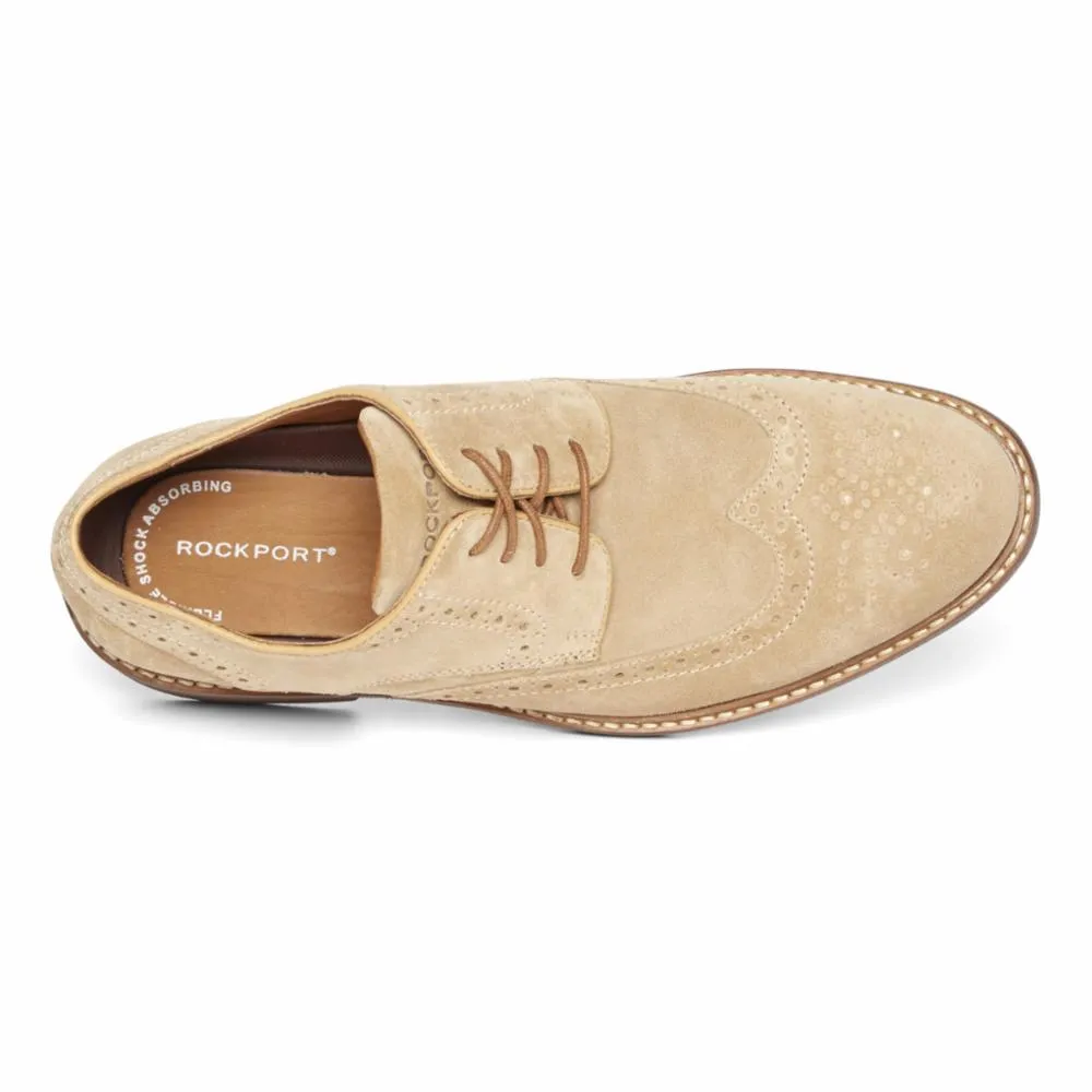 Rockport Men KENTON WINGTIP TAN SDE sold by Rockport product image thumbnail 3