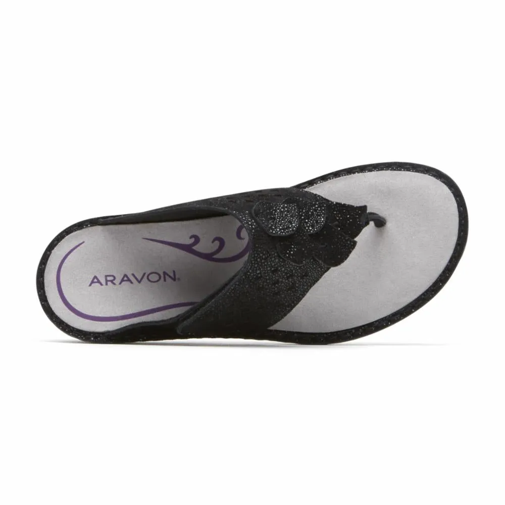 Aravon CAMBRIDGE THONG BLACK sold by Rockport product image thumbnail 3