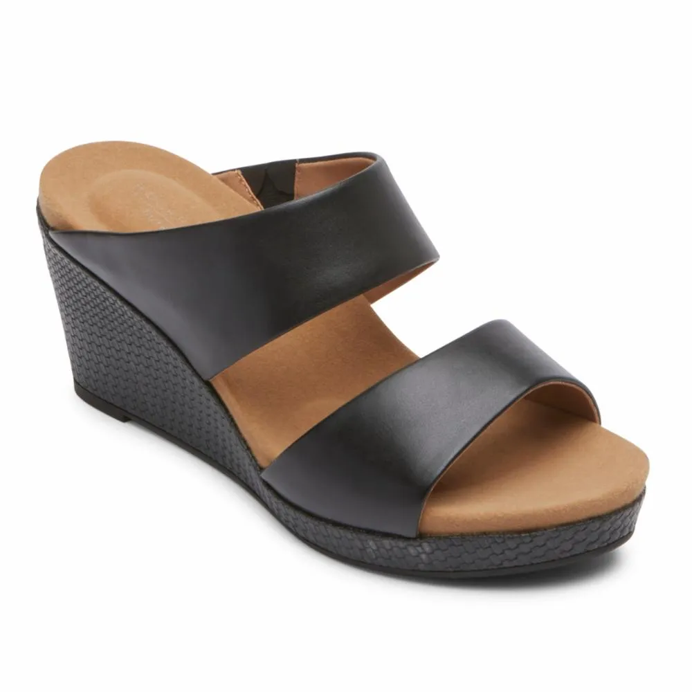 Rockport Women BRIAH II II SLIDE BLACK LTHR sold by Rockport