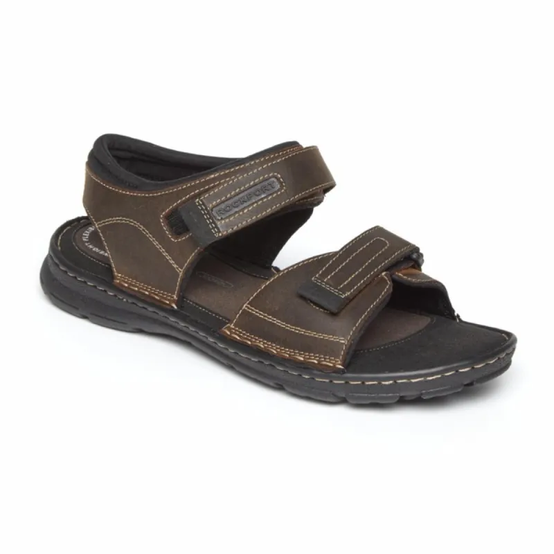 Rockport Men DARWYN QTR STRAP BROWN II/LEATHER sold by Rockport