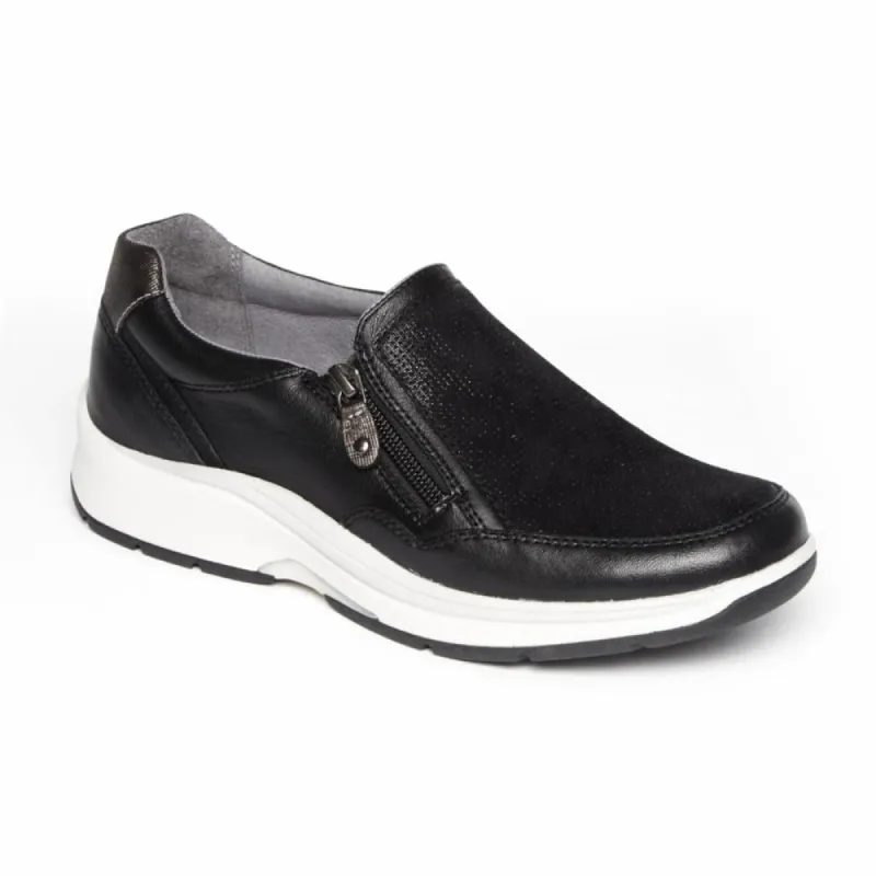 Aravon PYPER SIDE ZIP BLACK sold by Rockport