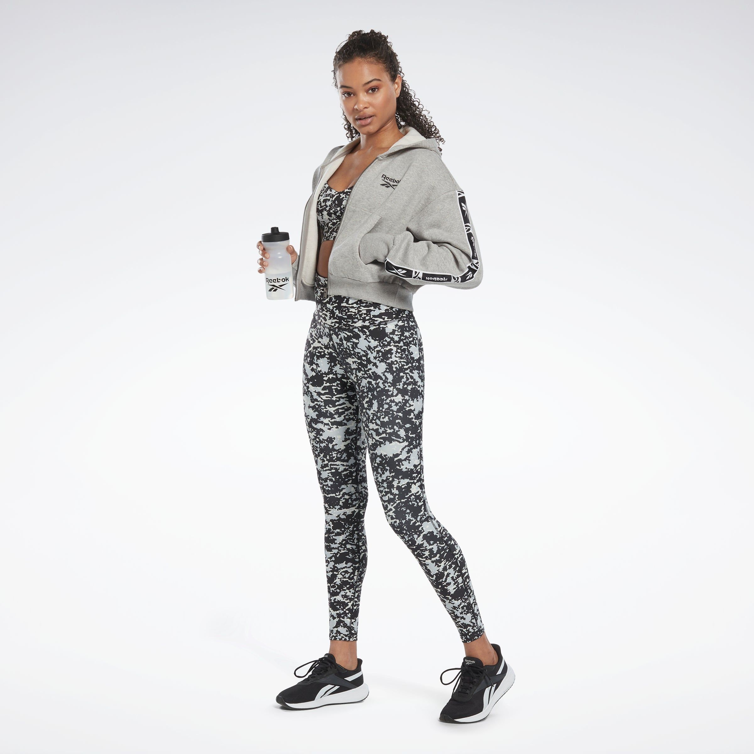 Reebok Apparel Women Lux 2.0 Speckle Modern Safari Leggings Black sold by Rockport product image thumbnail 2