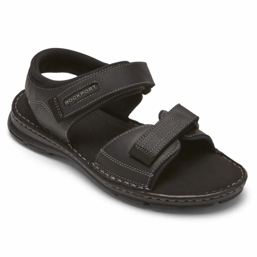 Rockport Men DARWYN QTR STRAP BLACK LEA II sold by Rockport