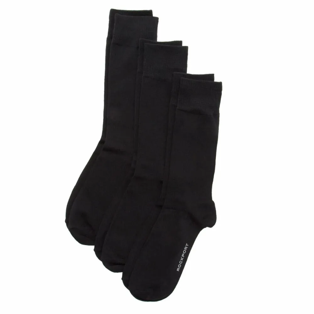Rockport Men SOCKS 3P BASIC COTTON VALUE FITS 9-11 BLK sold by Rockport