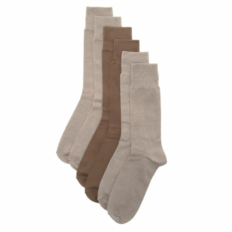 Rockport Men SOCKS 3P BASIC COTTON VALUE FITS 9-11 VCN GRY BRN sold by Rockport