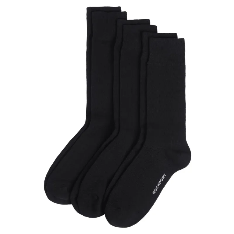 Rockport Men SOCKS RIBBED CREW VALUE PACK FITS 9-11 BLK sold by Rockport