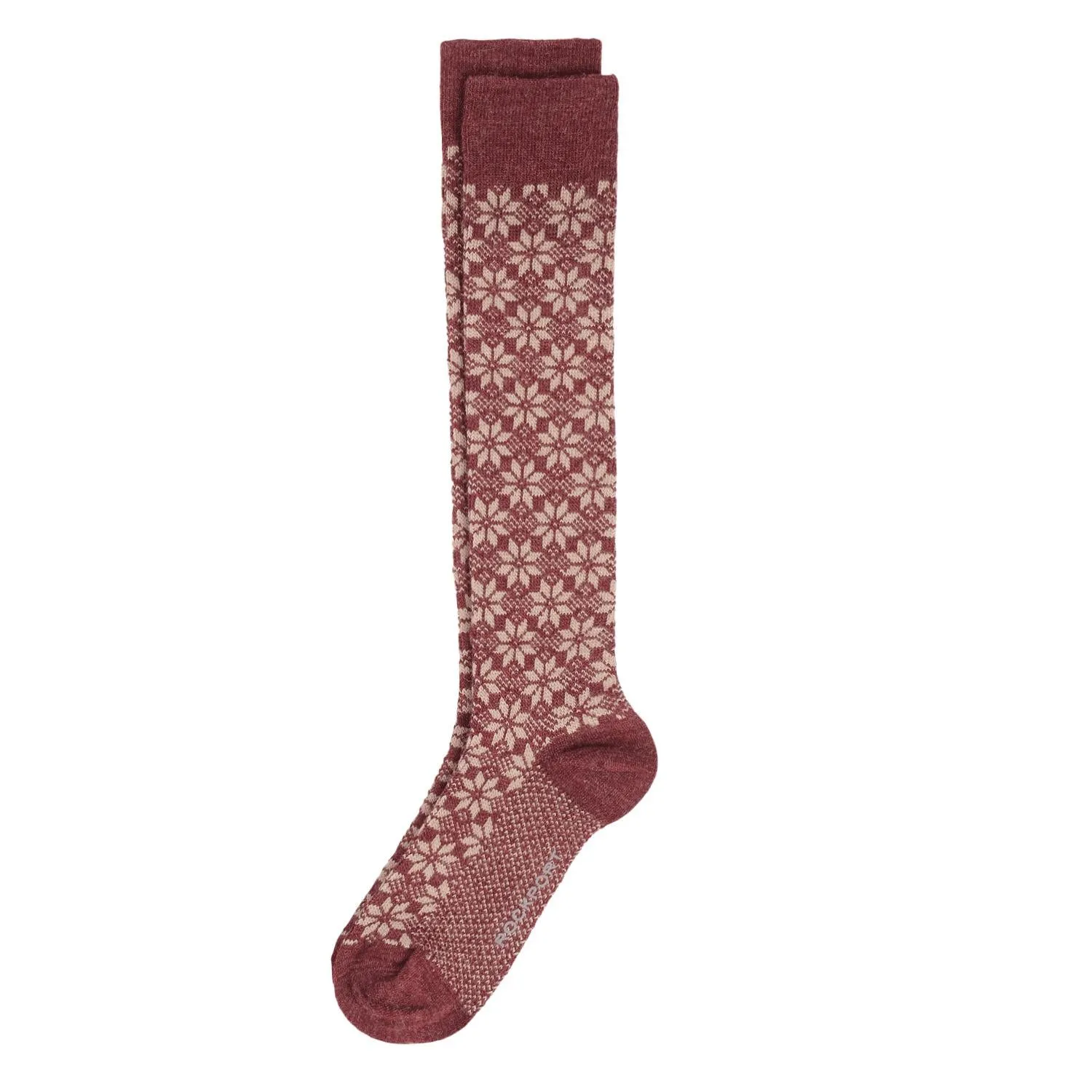 Rockport Men SOCKS WOOL BLEND FAIR ISLE KNEE FITS 6-11 RED sold by Rockport