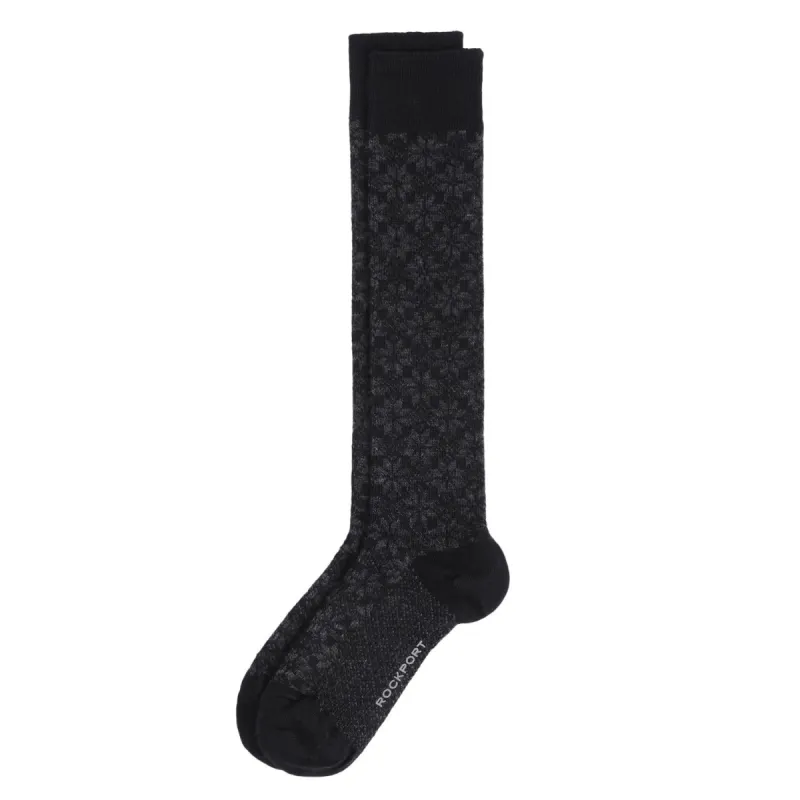 Rockport Men SOCKS WOOL BLEND FAIR ISLE KNEE  FITS 6-11 BLK sold by Rockport