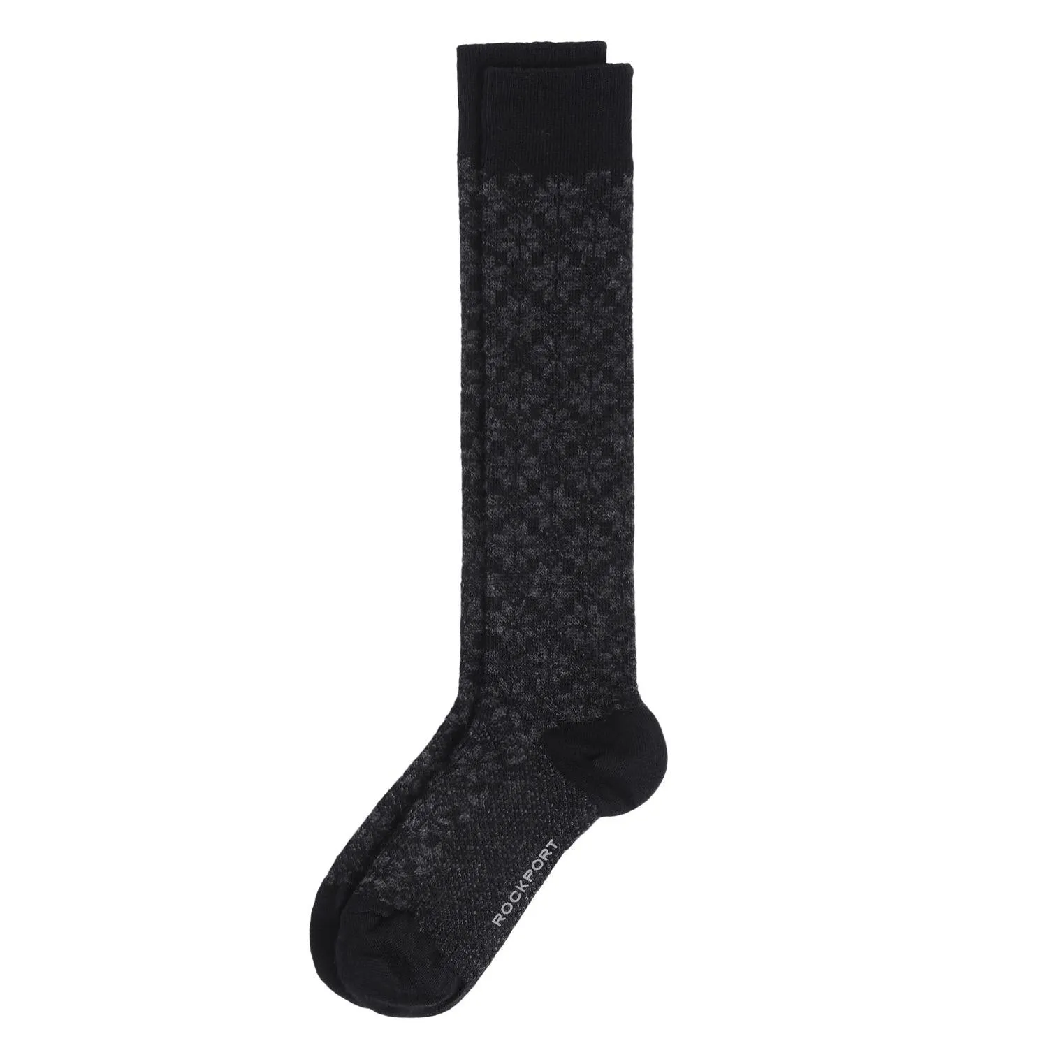 Rockport Men SOCKS WOOL BLEND FAIR ISLE KNEE FITS 6-11 BLK sold by Rockport