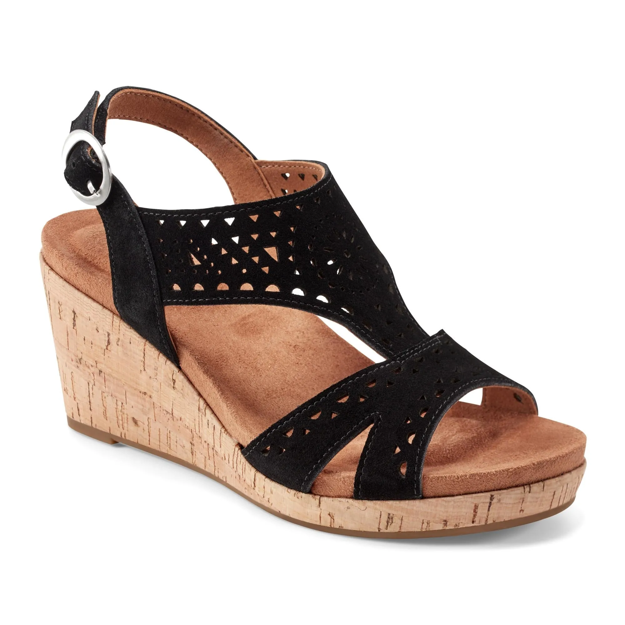 Rockport Women BELIS WEDGE BLACK/NICE RICH SUEDE GR sold by Rockport