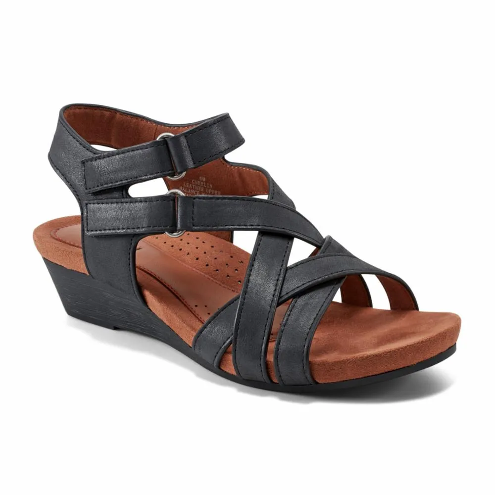 Cobb Hill HELIN WEDGE BLACK/SHORE (GR) sold by Rockport