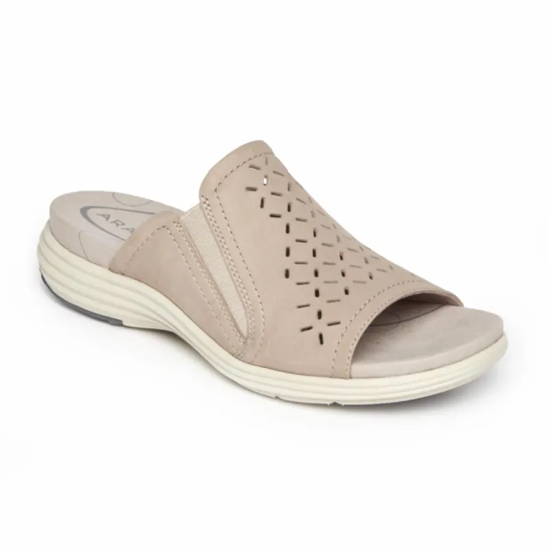 Aravon BEAUMONT PEEP SLIDE DOVE made by Rockport