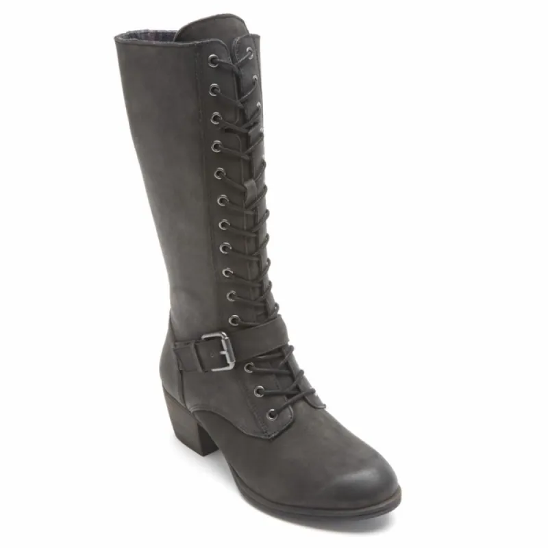 Cobb Hill ANISA TALL LACE BOOT BLACK sold by Rockport