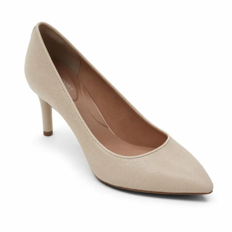 Rockport Women TOTAL MOTION 75mmPTH PLAIN PUMP VANILLA WAVY LTHR sold by Rockport