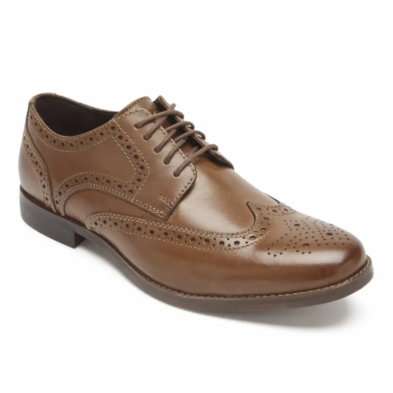 Rockport Men SYMON WING TIP COGNAC sold by Rockport