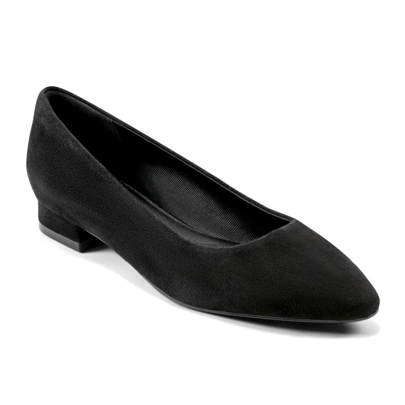 Rockport Women  TESSA FLAT BLACK/NEW SILKY SUEDE GR sold by Rockport
