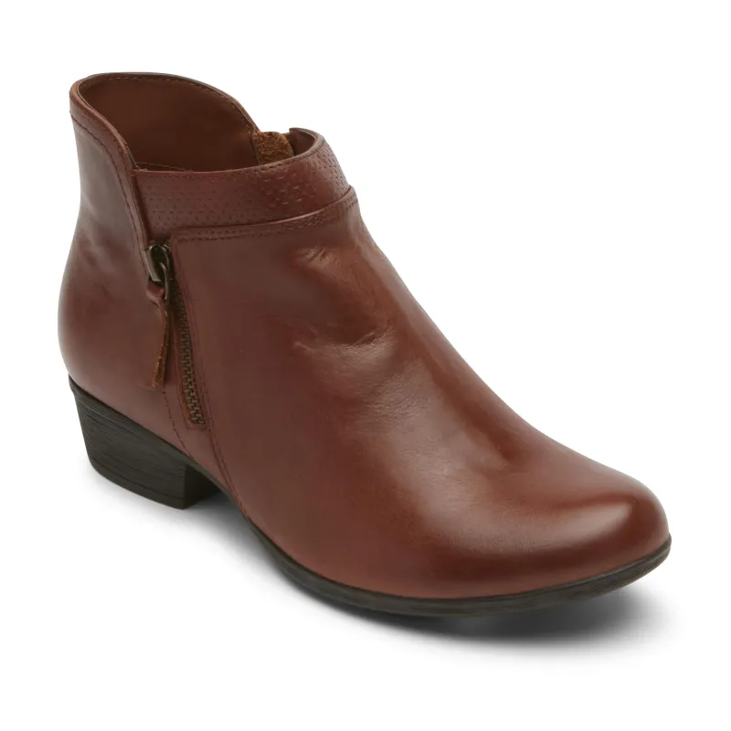 Rockport Women CARLY CARLY BOOTIE TAN/COGNAC/MEMPHIS LEA/LIZ PU sold by Rockport