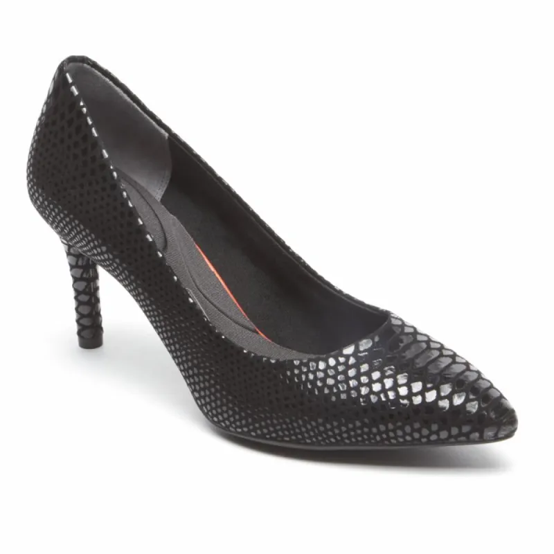 Rockport Women TOTAL MOTION 75mmPTH PLAIN PUMP BLACK/BOA/SNAKE sold by Rockport