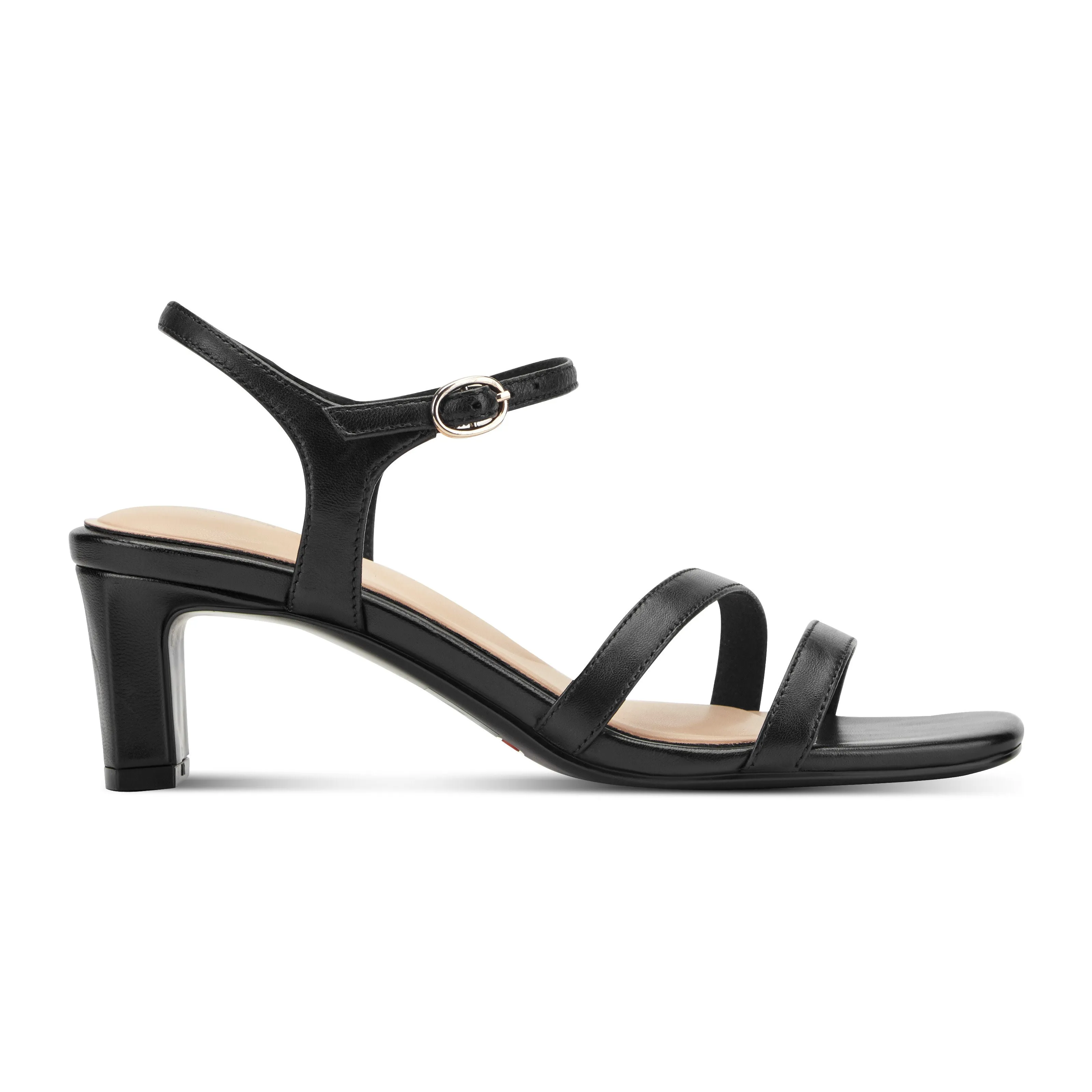 ROCKPORT WOMEN TEDDY SANDAL DRESS BLACK/CATIONIC SHEEP0.79MM GR sold by Rockport