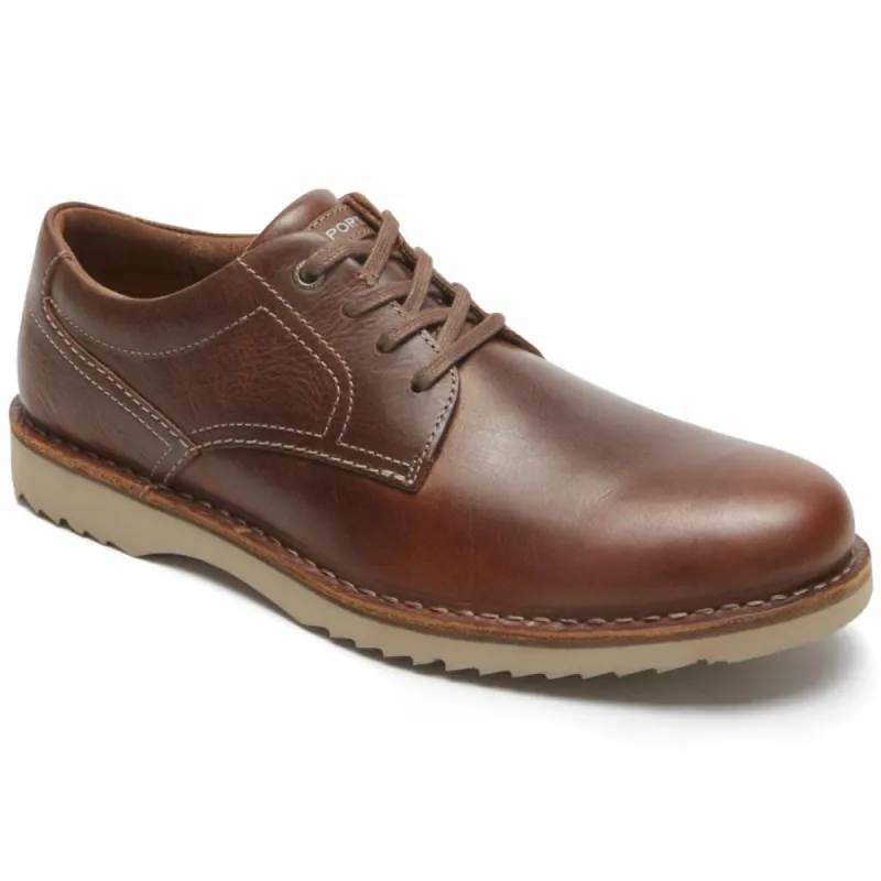 Rockport Men CABOT PLAIN TOE BROWN/LEATHER sold by Rockport