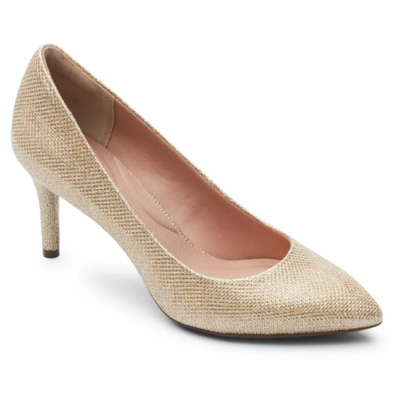 Rockport Women TOTAL MOTION 75mmPTH PLAIN PUMP NUDE GLAM TEXTILE sold by Rockport