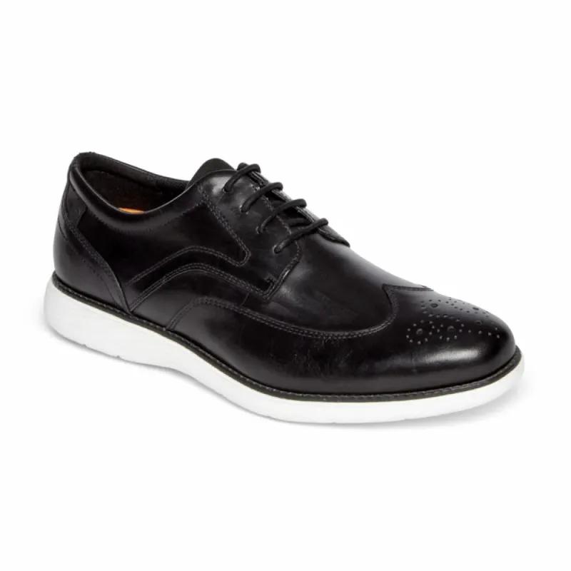 Rockport Men GARETT WING TIP BLACK/WHITE OS sold by Rockport