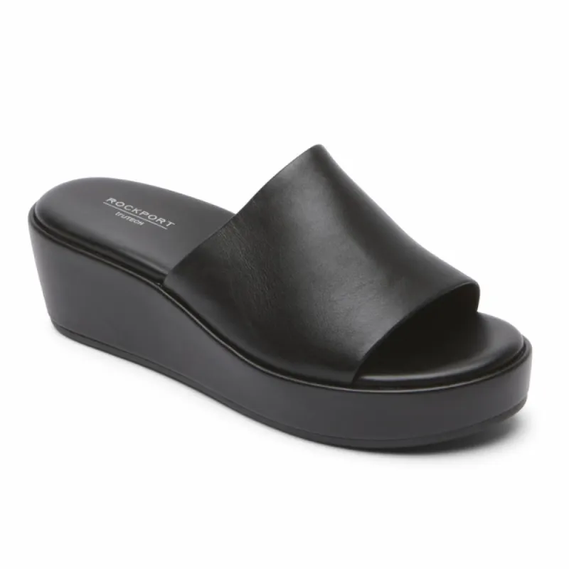 Rockport Women AUBRIELLA SLIDE BLACK LTHR sold by Rockport