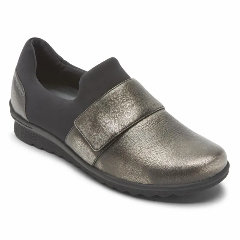 Aravon JOSIE INSTEP STRAP BLACK/METALLIC sold by Rockport