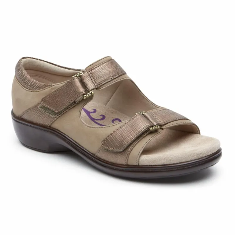 Aravon DUXBURY TWO STRAP TAUPE sold by Rockport