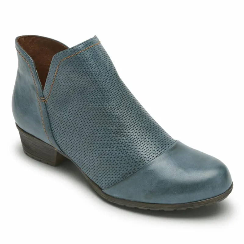 Cobb Hill GRATASHA V-CUT BOOT TEAL LEATHER sold by Rockport
