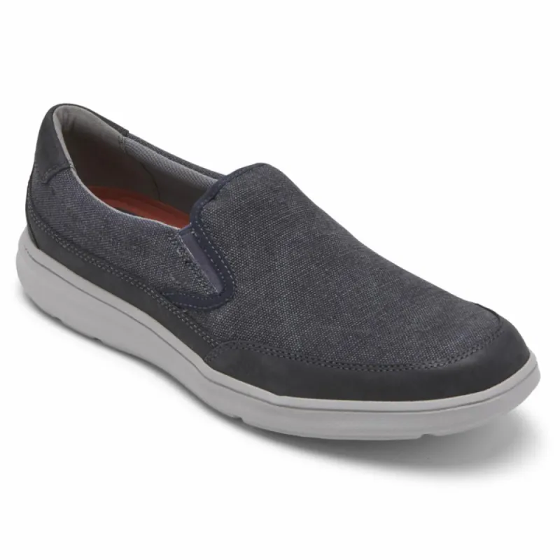 Rockport Men BECKWITH DOUBLE GORE NAVY/CANVAS/NUBUCK sold by Rockport