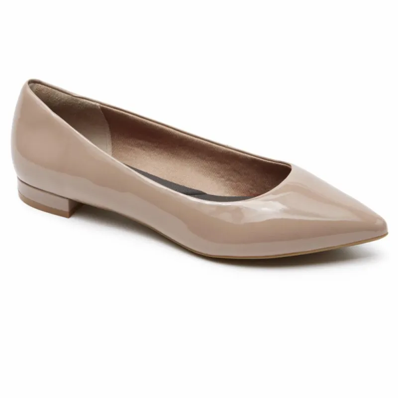 Rockport Women TOTAL MOTION ADELYN BALLET DARK W TAUPE/SOFT PATENT sold by Rockport