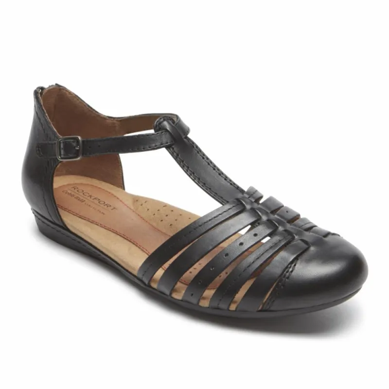 Cobb Hill GALWAY STRAPPY T BLACK/LEATHER made by Rockport
