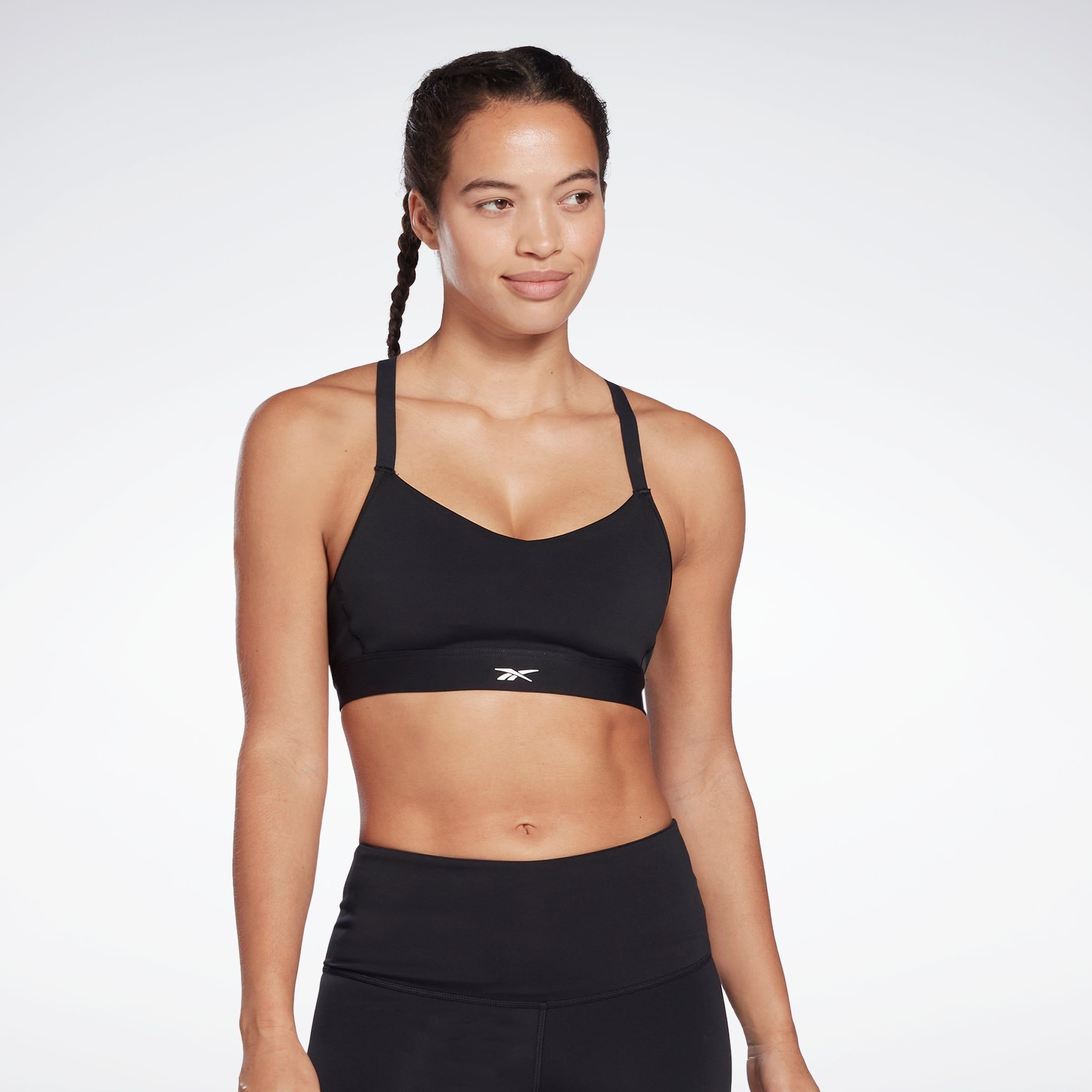 Reebok Apparel Women Reebok Lux Strappy Sports Bra Black sold by Rockport