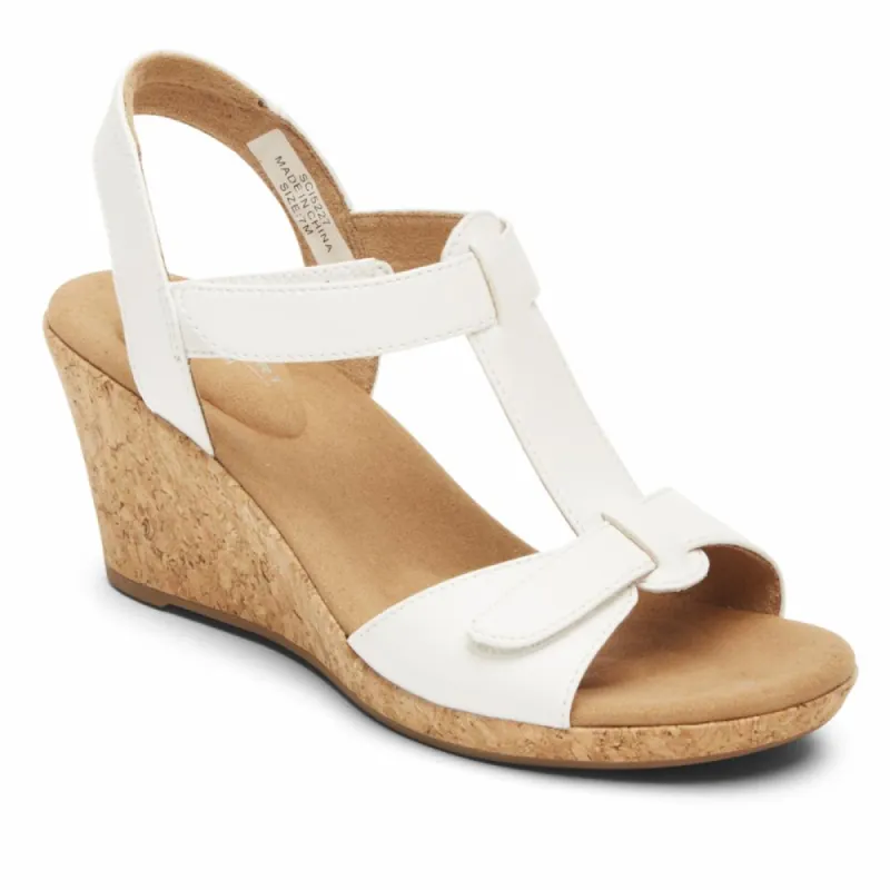Rockport Women BRIAH T STRAP WHITE sold by Rockport