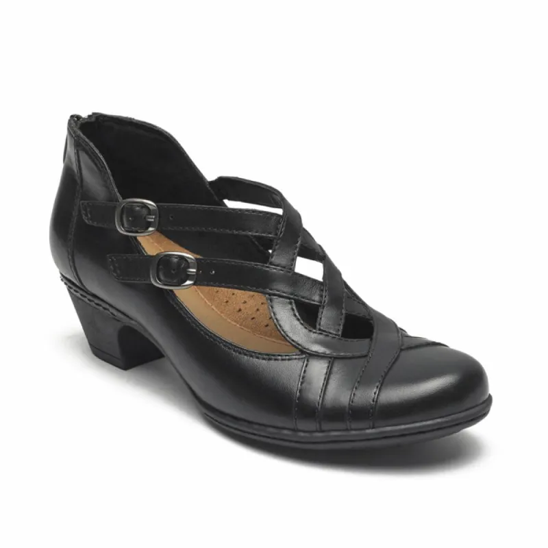 Cobb Hill ABBOTT CURVY SHOE BLACK/LEATHER sold by Rockport